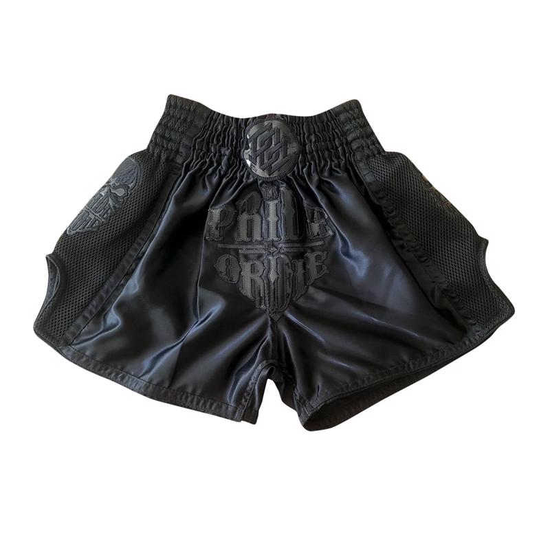 Pride Or Die reckless black muay thai Shorts - Black